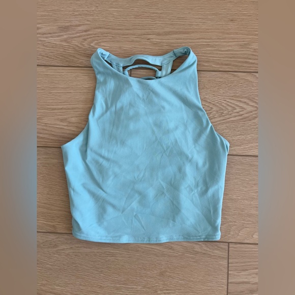 ALO yoga movement cropped sports bra tank top sea glass blue size medium - Picture 2 of 6